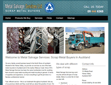 Tablet Screenshot of metalsalvage.co.nz